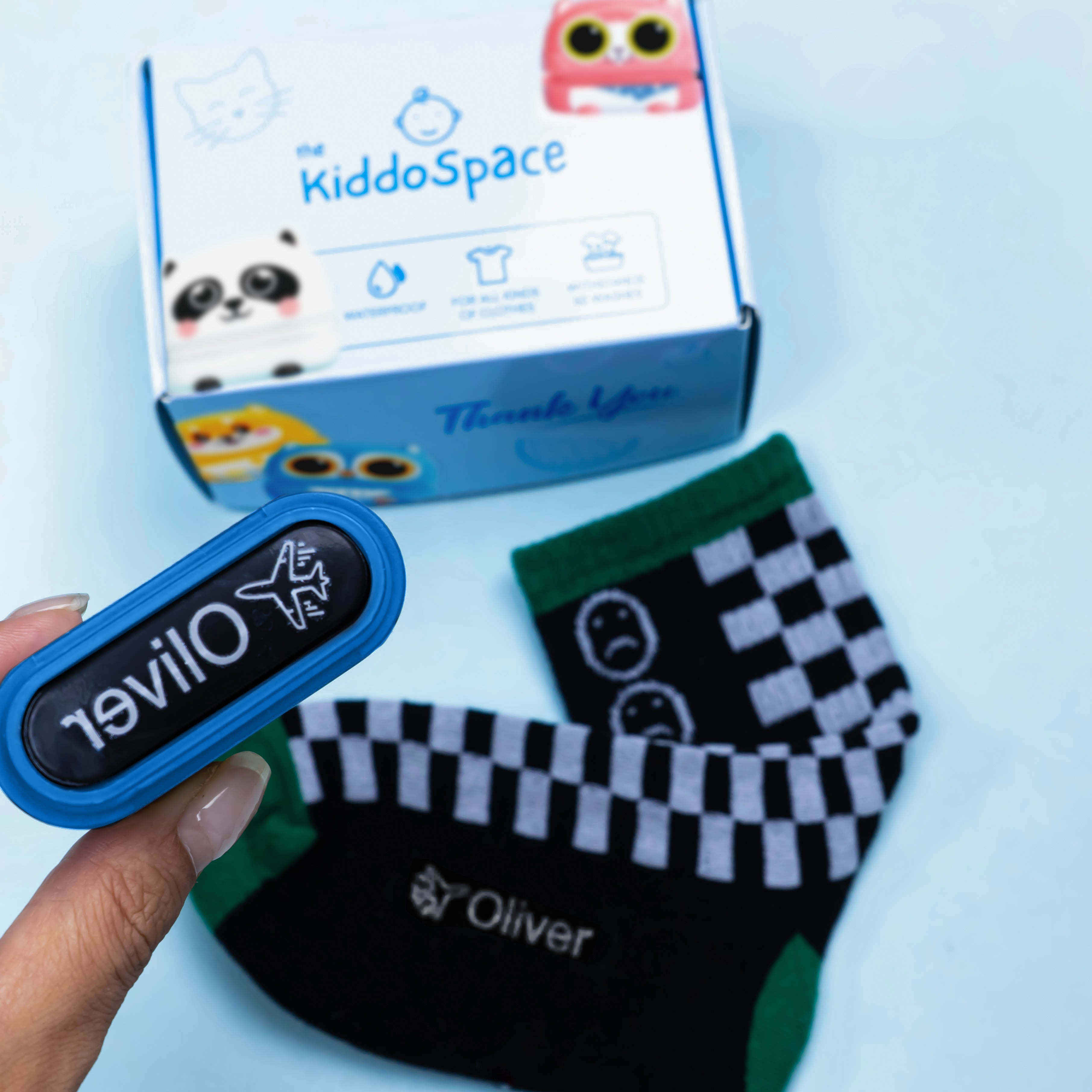 KiddoSpace™ - Customized Name Stamp (White Ink)