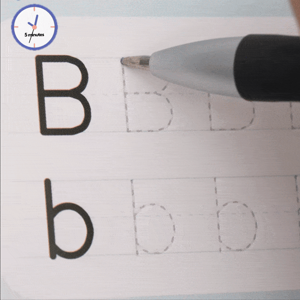 Demonstration of disappearing ink pen fading on a practice page, allowing unlimited reuse without permanent marks