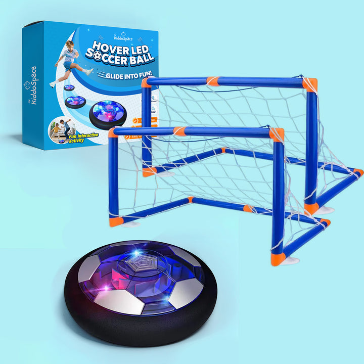 Hover Soccer Ball Toy with LED Lights and Foam Bumper for Indoor Kids Play