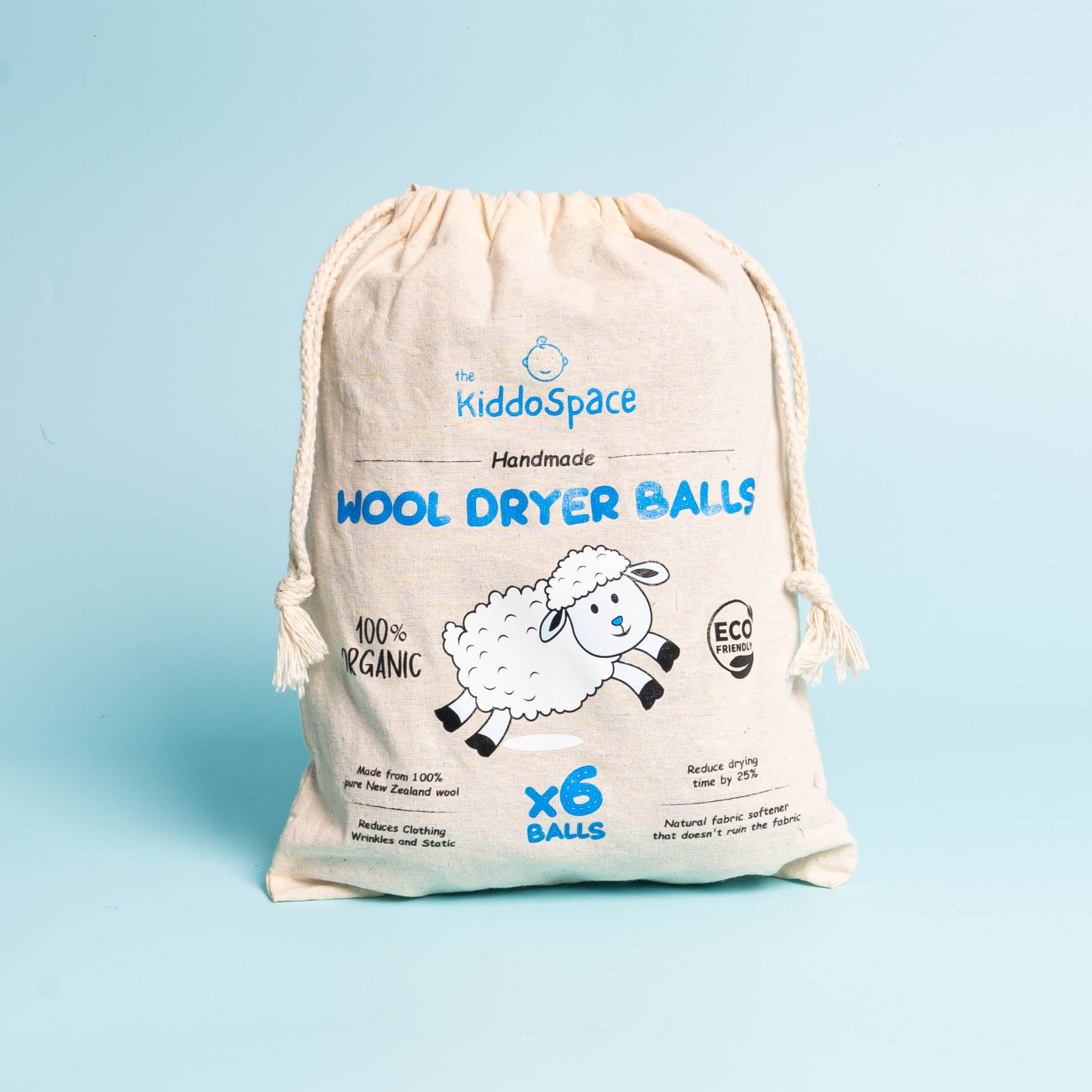 KiddoSpace™ - Wool Dryer Balls (x6)